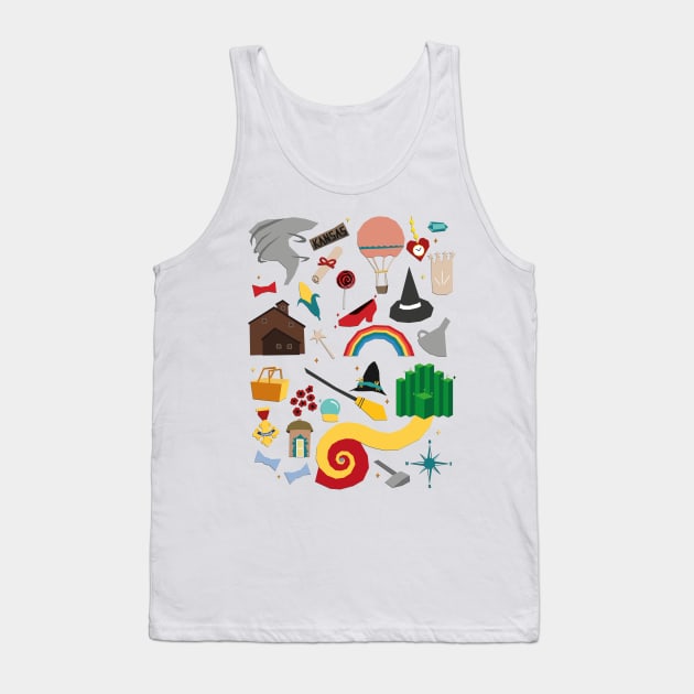 Wizard of Oz paper cut illustration Tank Top by PauRicart